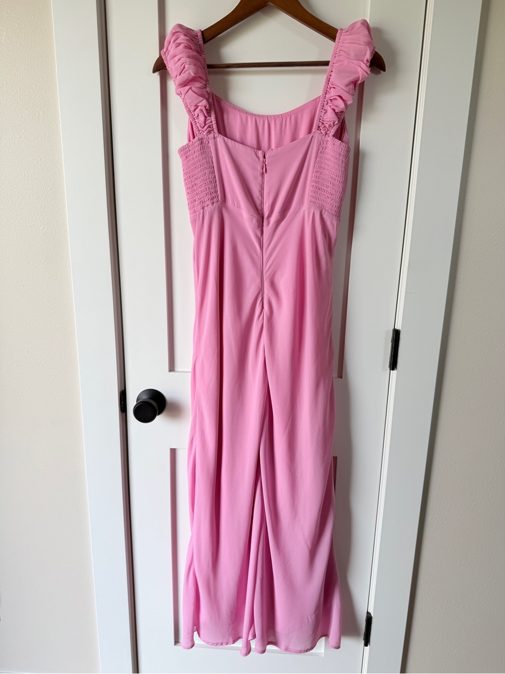 Abercrombie Pink Occasion Long Dress Large - Picture 3 of 7